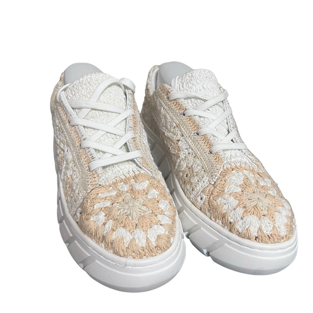 Catch Me If You Can- Crochet Cream Sneakers by Free People - Picture 6 of 8
